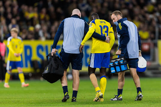 Ken Sema of Sweden leaves the pitch