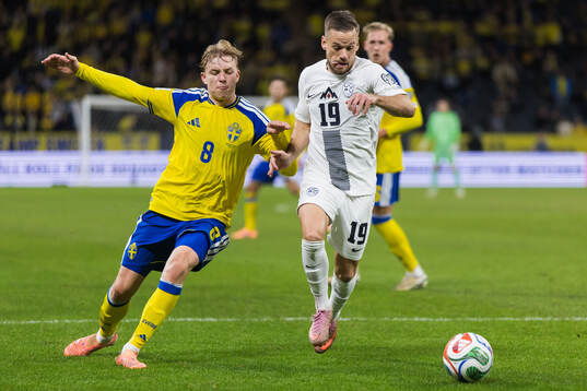 Daniel Svensson of Sweden and Tomi Horvat of Slovenia