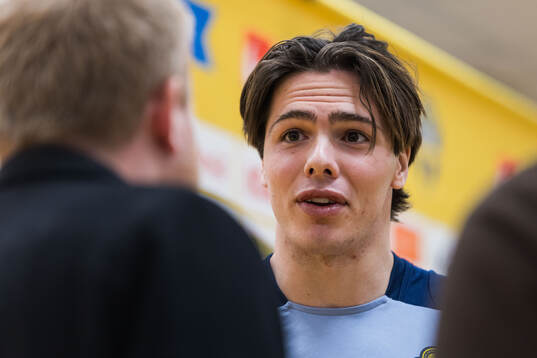 Jacob Widell Zetterström of Sweden in mixed zone