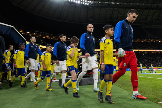 Timi Elsnik, Erik Janza, Vanja Drkusic and goalkeeper Igor
