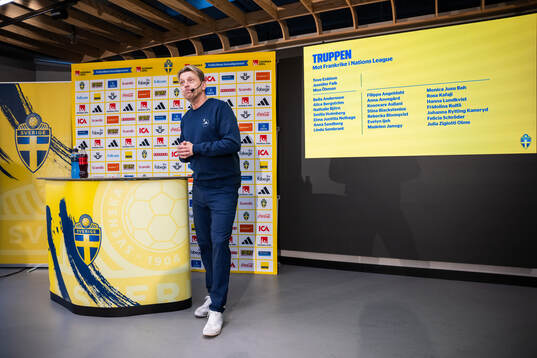 Head coach Tony Gustavsson of the Swedish women's national