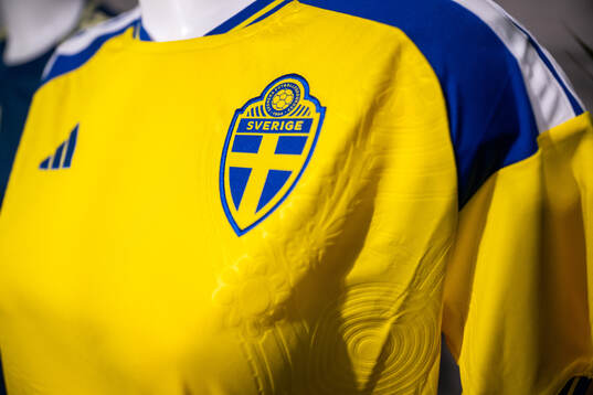 The official jersey of the Swedish women's national