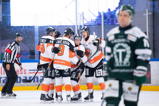 Karlskronas spelare jublar