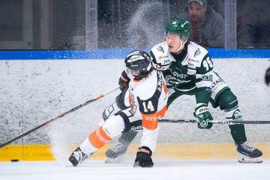 Karlskrona HKs Liam Engström och Tingsryds AIFs Alfred