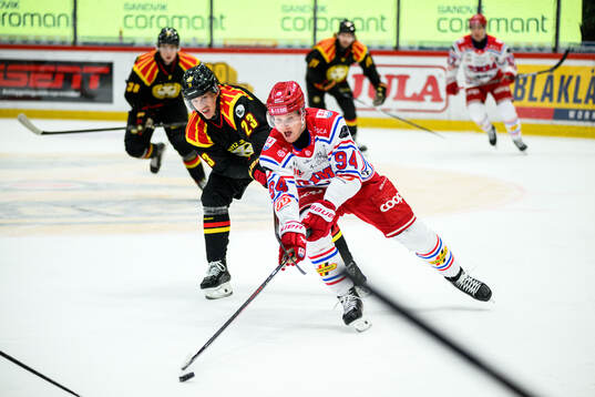 Brynäs Oskar Lindblom och Timrås Sebastian Hartmann