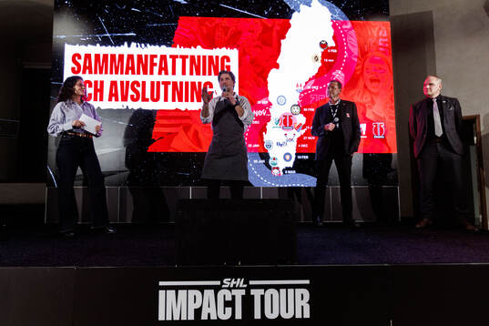 Giselle Abbas, moderator, Ulf Rohlén, styrelseordförande
