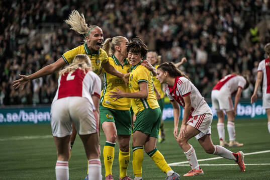 Asato Miyagawa and Stina Lennartsson of Hammarby