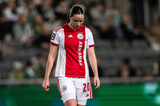 Isa Colin of Ajax looks dejected
