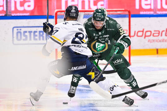 HV71s Jonathan Ang och Färjestads Magnus Nygren