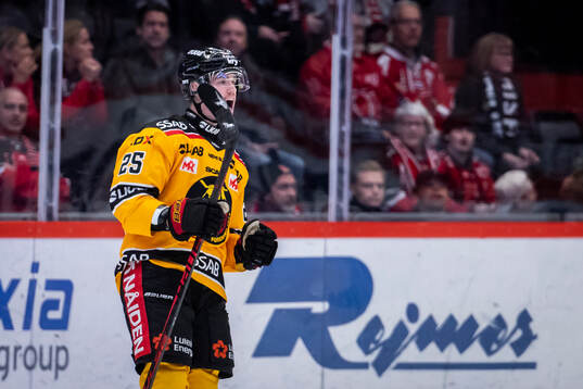 Luleås Filip Eriksson jublar vid 0-1