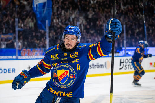Djurgårdens Charles Hudon jublar