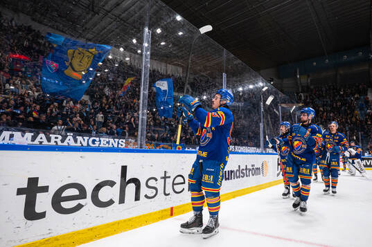 Djurgårdens Charles Hudon jublar