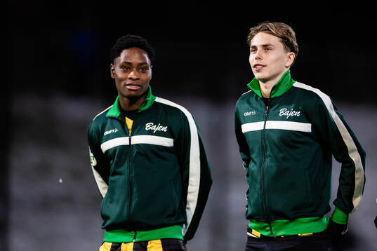 Hammarby TFFs Keyano Marrah och Wilson Lindberg Uhrström