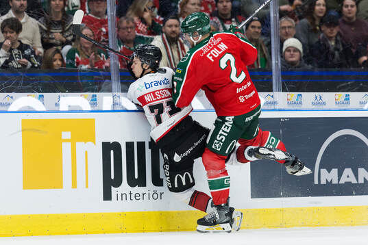 Malmö Redhawks Isac Nilsson och Frölundas Christian Folin