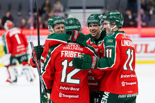 Frölundas Max Friberg jublar