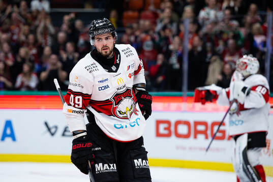 Malmö Redhawks Seth Barton deppar
