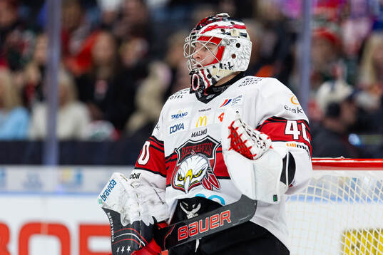 Malmö Redhawks målvakt Oskar Blomgren