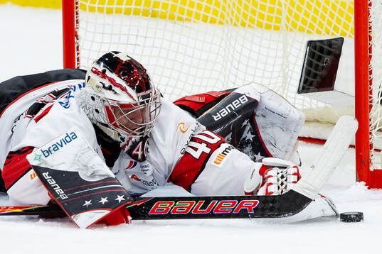 Malmö Redhawks målvakt Oskar Blomgren