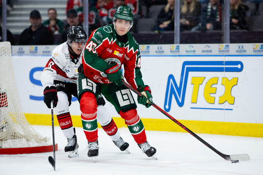 Malmö Redhawks Eemil Viro och Frölundas Jacob Peterson