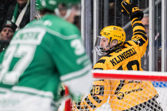 Skellefteås Viktor Klingsell jublar