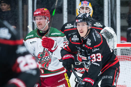 Modos Sebastian Ohlsson och Nybro Vikings Felix Olsson