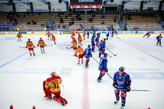 Spelarna värmer upp