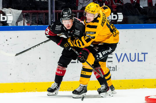 Malmö Redhawks Petter Vesterheim och Skellefteås Oliver