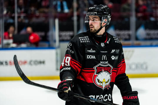Malmö Redhawks Seth Barton deppar