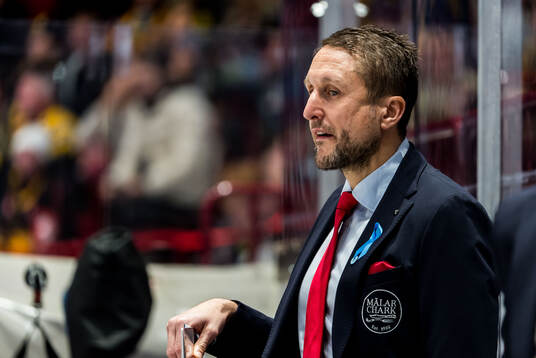 Malmö Redhawks tränare Tomas Kollar deppar
