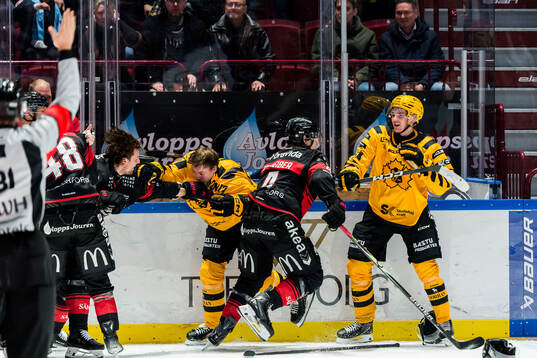 Malmö Redhawks Johan Ivarsson och Martin Schreiber och