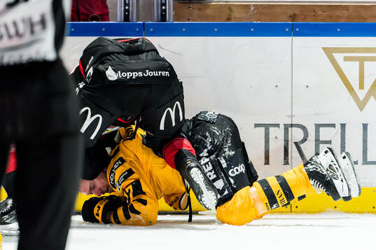 Malmö Redhawks Johan Ivarsson och Skellefteås Pär
