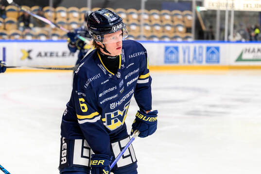 HV71s Karl Annborn  ishockeymatchen i SHL mellan HV71 och