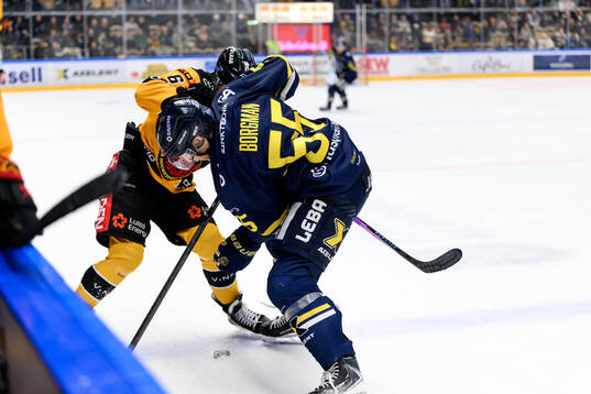 Luleås Isac Hedqvist och HV71s Andreas Borgman