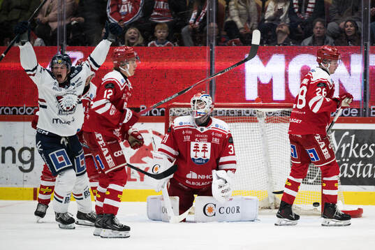Timrås målvakt Tim Juel deppar