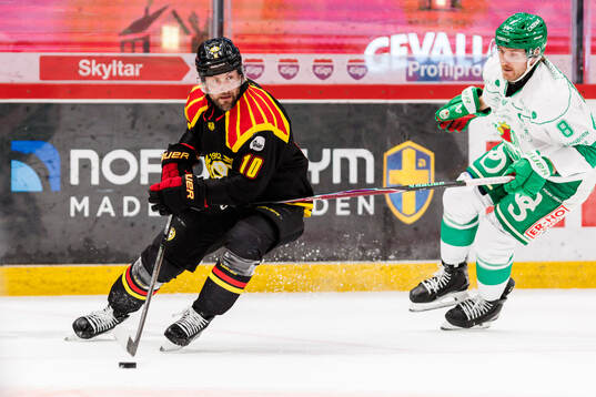 Brynäs Johan Larsson och Rögles Linus Sandin