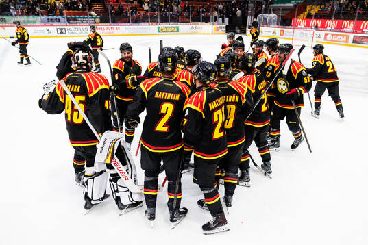 Brynäs spelare jublar