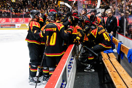 Brynäs spelare jublar