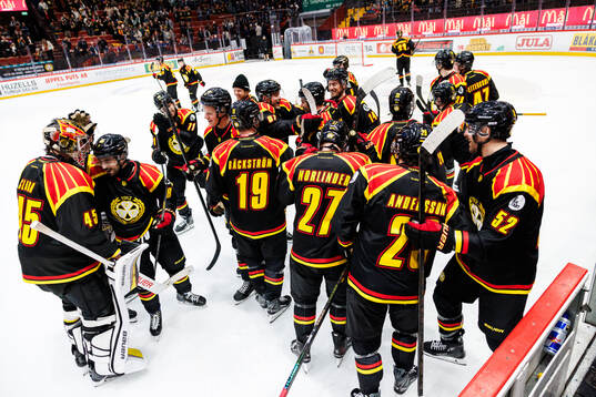 Brynäs spelare jublar
