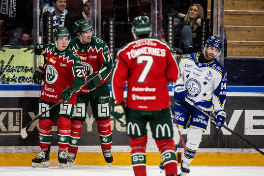 Frölundas Max Lindholm jublar