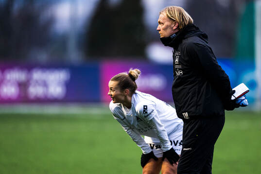 Head coach Thomas Mørk of Åsane looks dejected