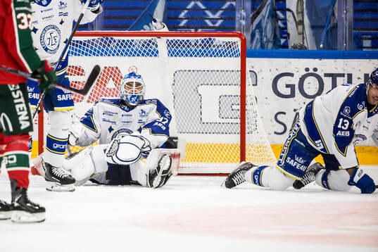 Leksands målvakt Jakob Hellsten deppar