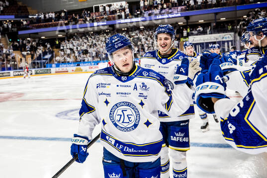 Leksands Kalle Östman jublar