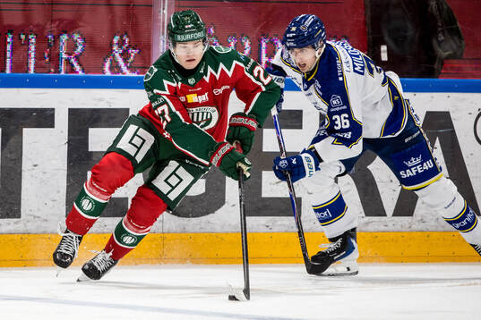 Under ishockeymatchen i SHL mellan Leksand och Frölunda