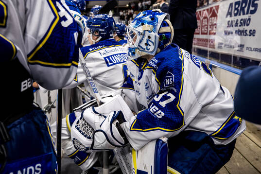 Leksands målvakt Jakob Hellsten deppar