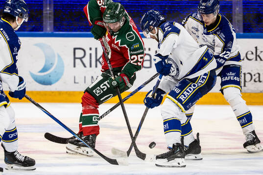 Under ishockeymatchen i SHL mellan Leksand och Frölunda
