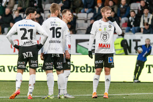 Örebros Karl Holmberg reagerarunder fotbollsmatchen i