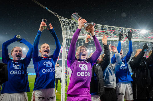 Michaela Kovacs, Naina Maria Inauen and goalkeeper Tove