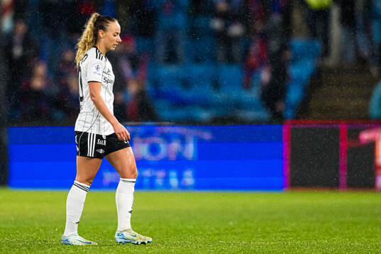 Milena Kokosz of Rosenborg looks dejected