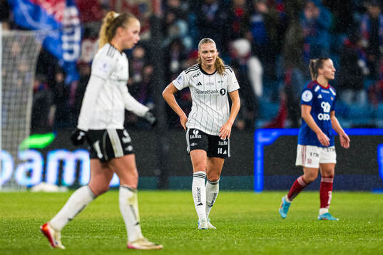 Oline Brekke Fuglem of Rosenborg looks dejected
