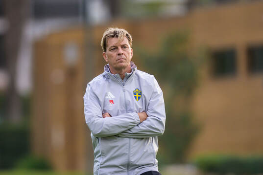 Head coach Tony Gustavsson of the women's national football